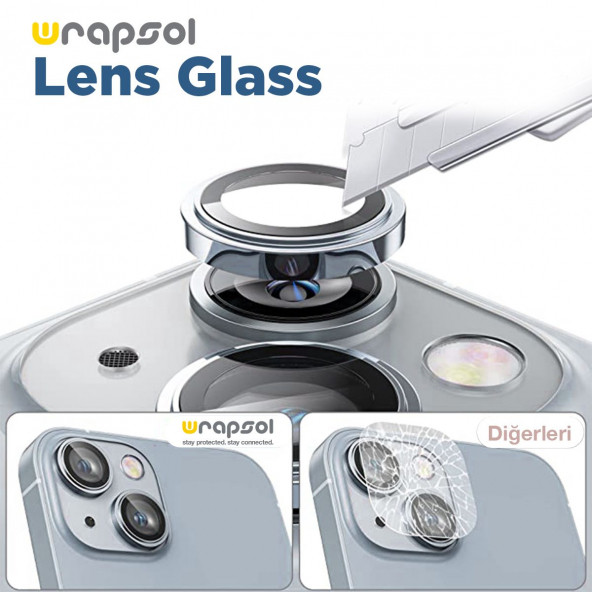 iPhone 15 Mavi Kamera Lens Koruyucu Kolay Uygulama Aparatlı - 2
