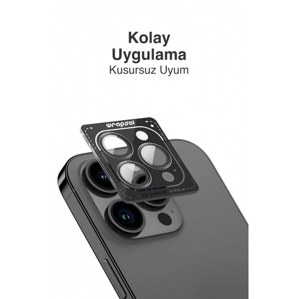 iPhone 15 Mavi Kamera Lens Koruyucu Kolay Uygulama Aparatlı - 4
