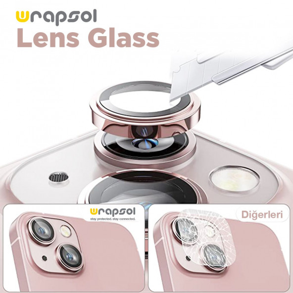 iPhone 15 Pembe Kamera Lens Koruyucu Kolay Uygulama Aparatlı - Resim 2