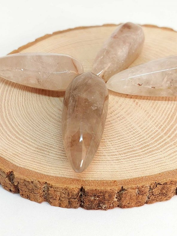 Büyük Boy Dumanlı Kuvars Taşı Pandül/Kolye Ucu - 2