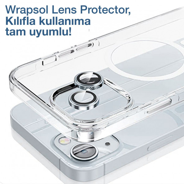 iPhone 15 Plus Mavi Kamera Lens Koruyucu Kolay Uygulama Aparatlı