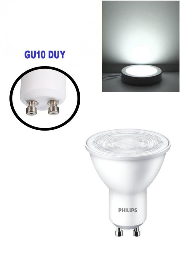 Philips Essential 4,7W (50W) Led Spot Ampul Beyaz 6500K - 4 Adet - 2