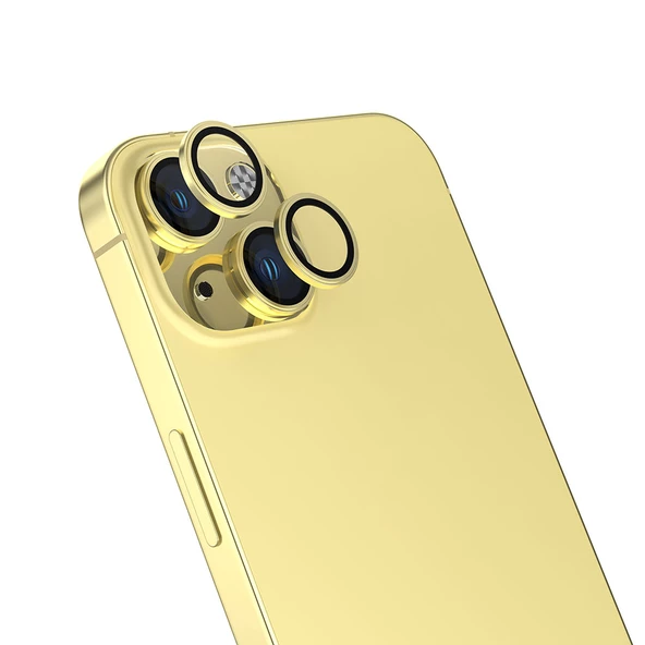 Gpack Apple iPhone 15 Plus Kamera Koruyucu Safir Cam Metal A Kalite İnce Slim CL13 - 2