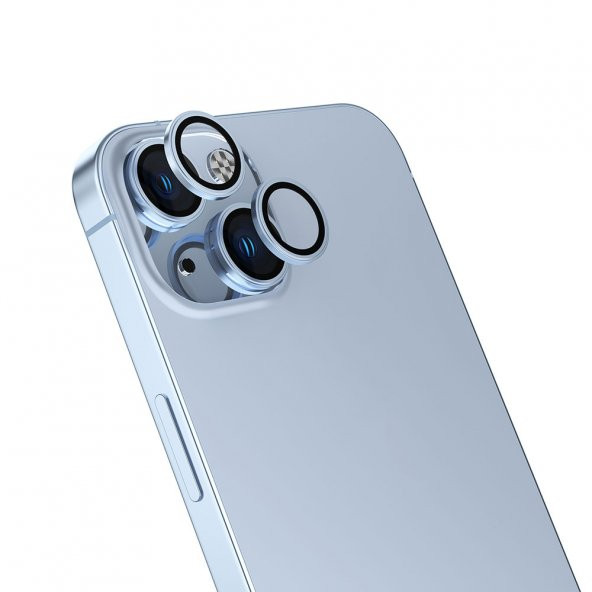 Gpack Apple iPhone 15 Plus Kamera Koruyucu Safir Cam Metal A Kalite İnce Slim CL13