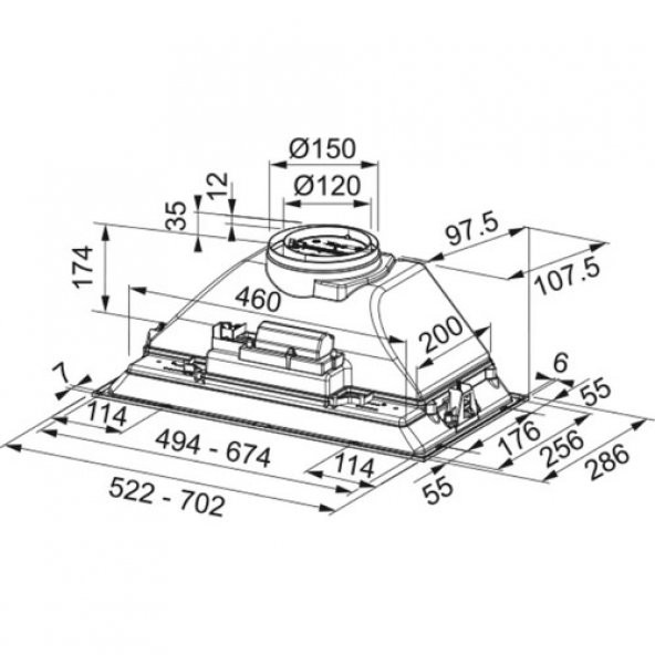 Franke BOX FBI 525 BK Aspiratör - 3