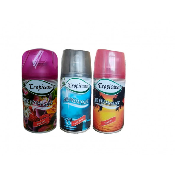 Tropicana Air Freshener Oda Kokusu Bahar Meyve Buketi Anti Tobacco Tropikal Spreyi 260 Ml X 3 Adet