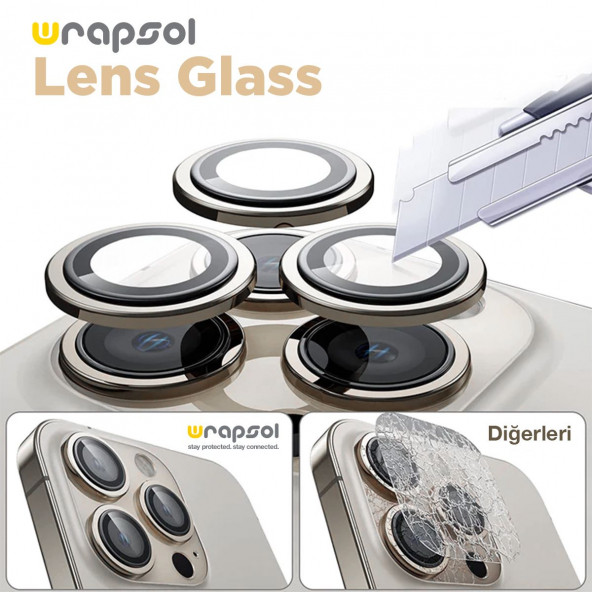 iPhone 15 Pro Kamera Lens Koruyucu Natürel Titanyum Kolay Uygulama Aparatlı - 3