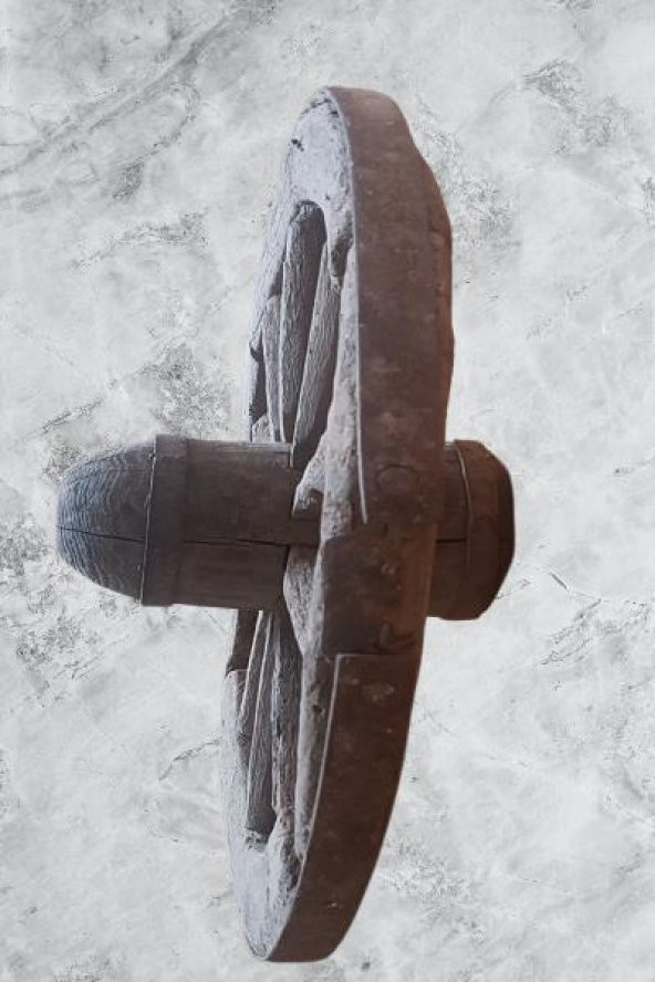 Hobi ADN 90252 Dekoratif At Arabası Tekeri 100 Yıllık Bahçe Aksesuarı El Yapım - 4