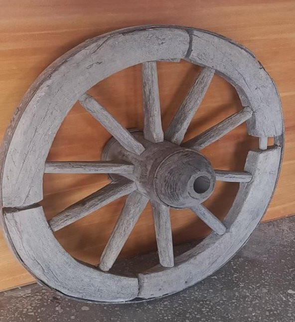 Hobi ADN 90252 Dekoratif At Arabası Tekeri 100 Yıllık Bahçe Aksesuarı El Yapım - 8