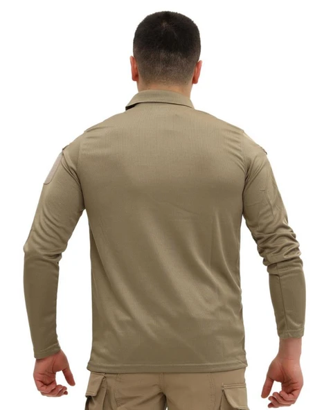Single Sword Polo Yaka Uzun Kol Taktik T-Shirt - 4