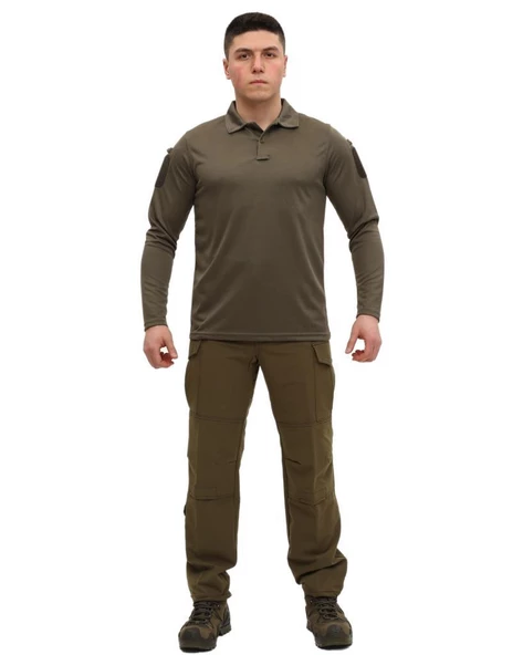 Single Sword Polo Yaka Uzun Kol Taktik T-Shirt - 9