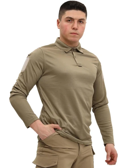 Single Sword Polo Yaka Uzun Kol Taktik T-Shirt - 2