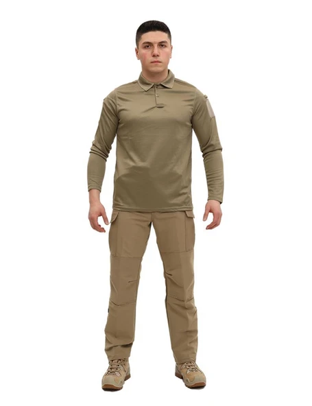 Single Sword Polo Yaka Uzun Kol Taktik T-Shirt - 5