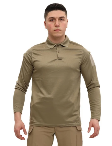 Single Sword Polo Yaka Uzun Kol Taktik T-Shirt - 8