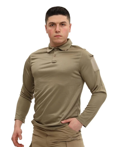 Single Sword Polo Yaka Uzun Kol Taktik T-Shirt - 3