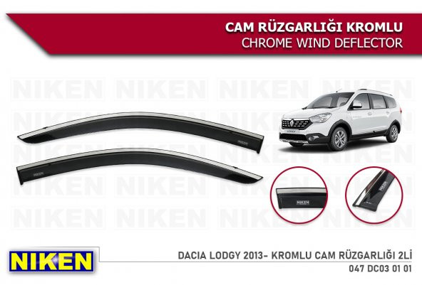 DACIA LODGY 2017 2018 2019 MODEL NIKEN KROMLU CAM RÜZGARLIĞI