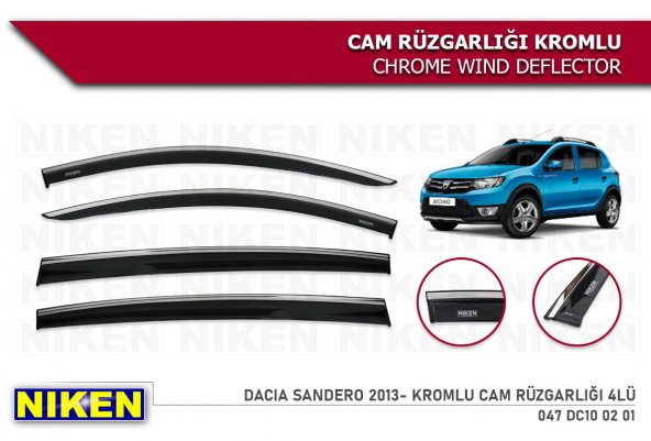 DACİA SANDERO 2013 2014 2015 2016 2017 2018 2019 2020 MODEL KROMLU CAM RÜZGARLIĞI - Resim 5
