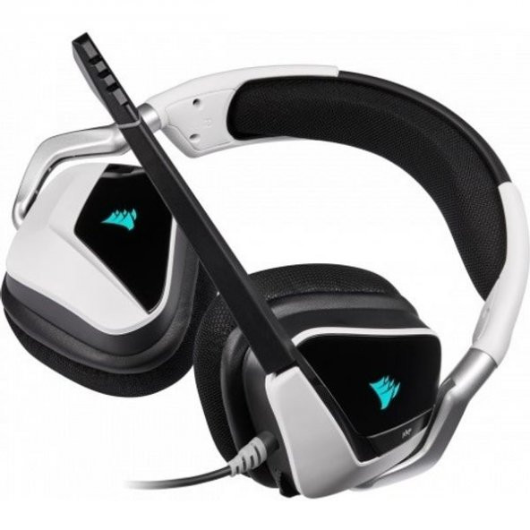Corsair Void RGB Elite USB Premium 7.1 CA-9011204-EU Kablolu Mikrofonlu Kulak Üstü Oyuncu Kulaklığı Beyaz