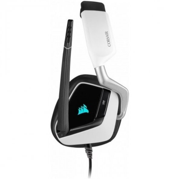 Corsair Void RGB Elite USB Premium 7.1 CA-9011204-EU Kablolu Mikrofonlu Kulak Üstü Oyuncu Kulaklığı Beyaz - 4