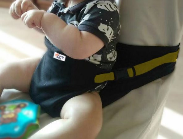 Kumaş Mama Sandalyesi Mama Sandalyesi Emniyet Kemeri Siyah - 3