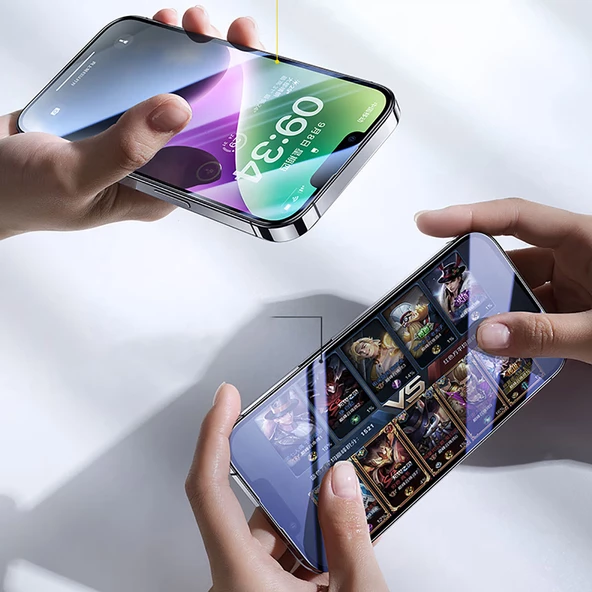 Vendas iPhone 14 Uyumlu Hidrofobik Warrior Hardness Oleofobik Cam Ekran Koruyucu 2 Adet - Resim 5