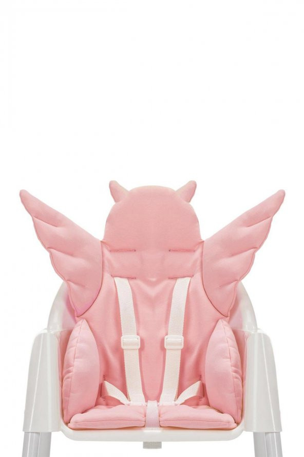 Melek Kanatlı Pembe Çok Amaçlı Minder Puset Minderi Mama Sandalyesi Minderi Anne Yanı Minder