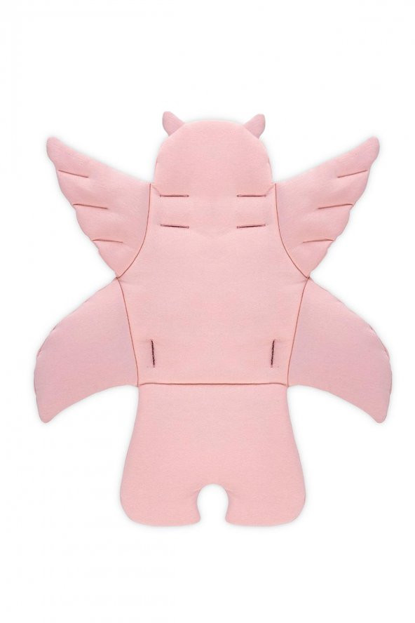 Melek Kanatlı Pembe Çok Amaçlı Minder Puset Minderi Mama Sandalyesi Minderi Anne Yanı Minder - 4