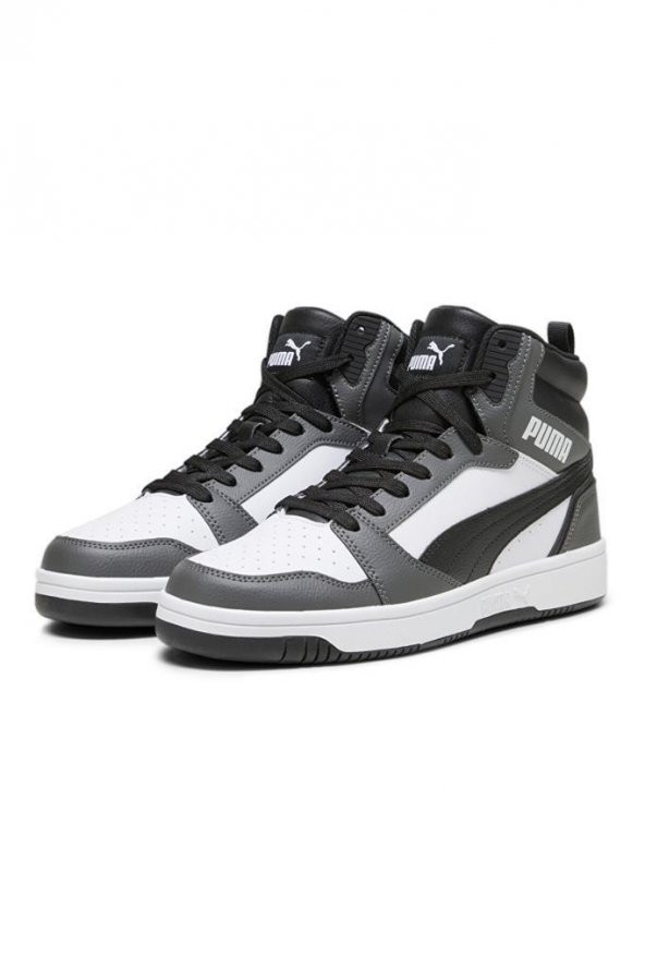 Puma Rebound v6 392326 03 Erkek Sneaker Ayakkabı Beyaz Siyah Gri 40-45