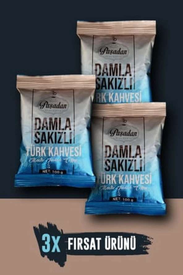 Paşadan (3x100gr) Damla Sakızlı Türk Kahvesi