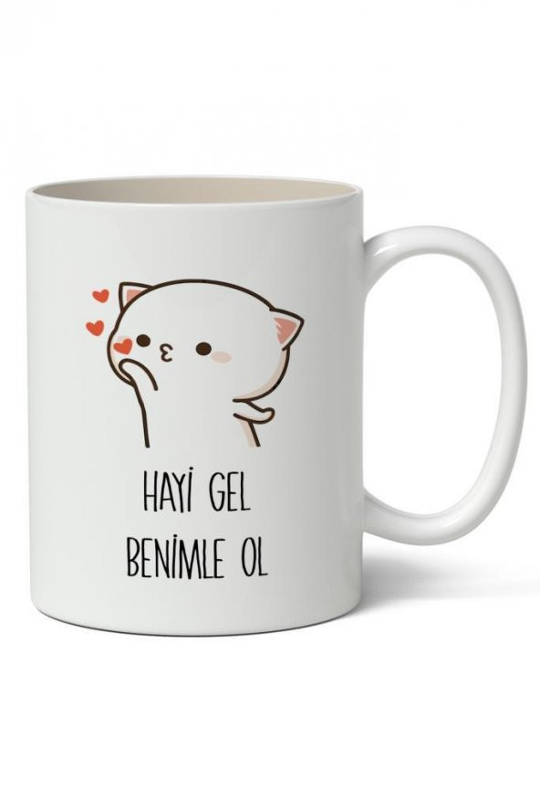 Haydi Gel Benimle Ol Kupa Bardak Baskılı Kahve Kupa Bardak