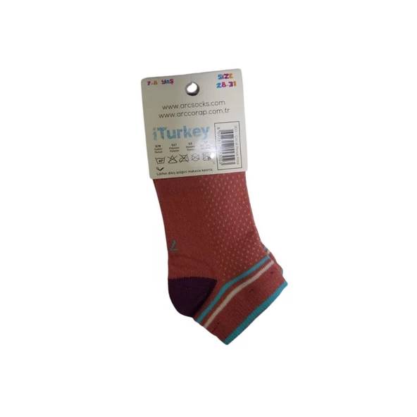 ARC KIZ ÇOCUK YIKAMALI PATİK ÇORAP 0601 - 3