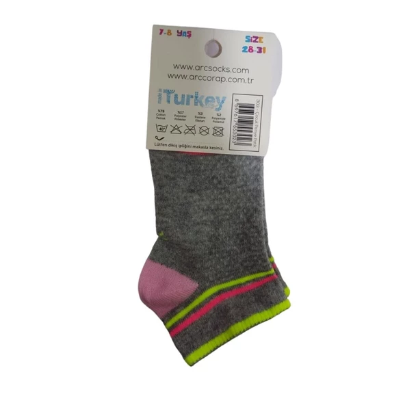 ARC KIZ ÇOCUK YIKAMALI PATİK ÇORAP 0601 - 6