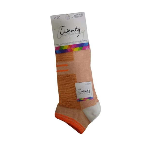 ARC BAYAN PASTEL RENK PATİK ÇORAP 0595 - 2