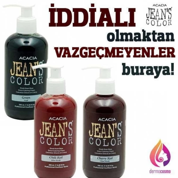 Acacia Jeans Color Renkli Saç Boyası 250 Ml (Tüm Renkler) 2 Adet
