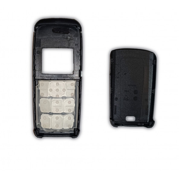Nokia 1600 Kapak Nokia 1600 uyumlu Siyah Kapak ön Kapak Arka Kapak Tuş Takımı - 2