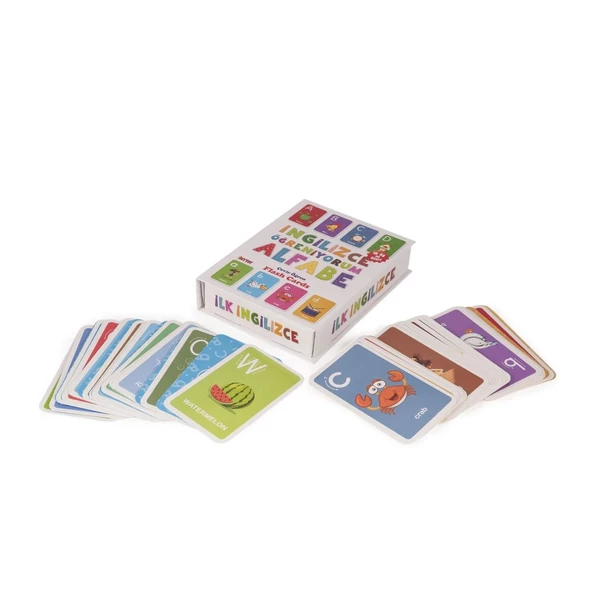 Diytoy İngilizce Öğreniyorum Alfabe Flash Cards Resimli Kartlar İngilizce Alfabe - 2