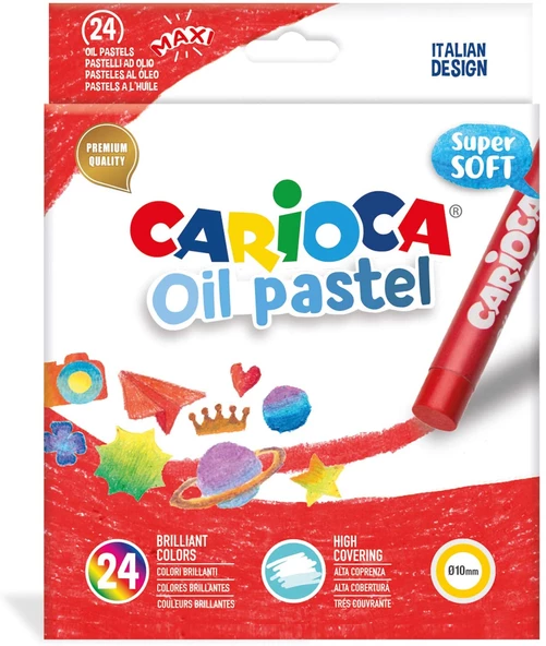 Carioca Yağlı Pastel Boya Kalemi 24'Lü