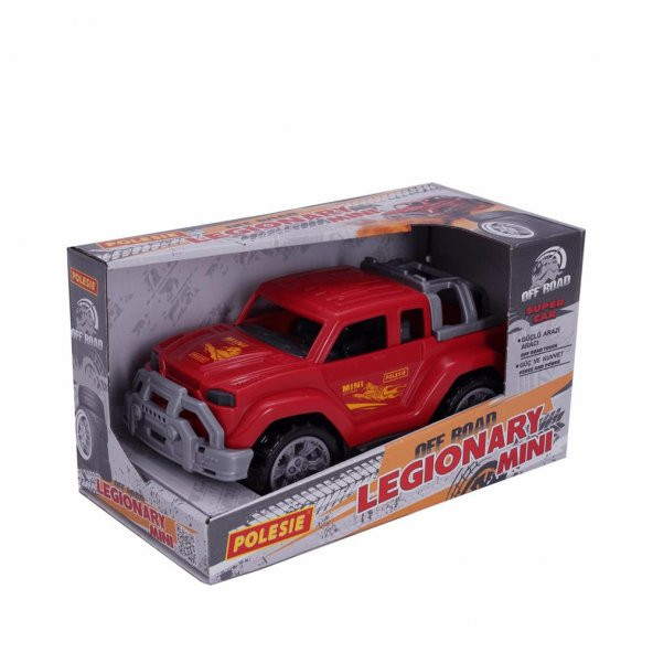 Polesie Lejyon Mini Kırmızı Araba Kutulu 93509, Çocuklar İçin Mini Arazi Aracı Kırmızı