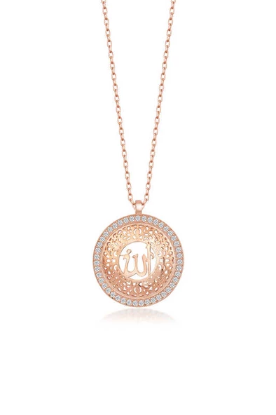 Gümüş Rose Allah Yazılı Kadın Kolye  SL5453 ürün görseli