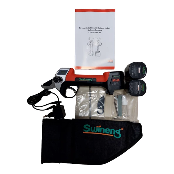 Sujineng E-30 Akülü LED Göstergeli Budama Makası 32 mm - 3