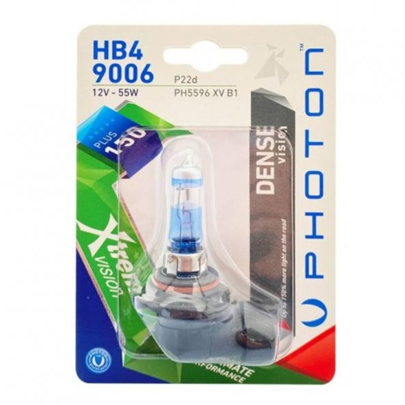 Photon HB4 9006 12V 55W XTREME VISION +%150 FAZLA IŞIK (TEKLİ BLİSTER) PH5596 XV B1 ürün görseli 1
