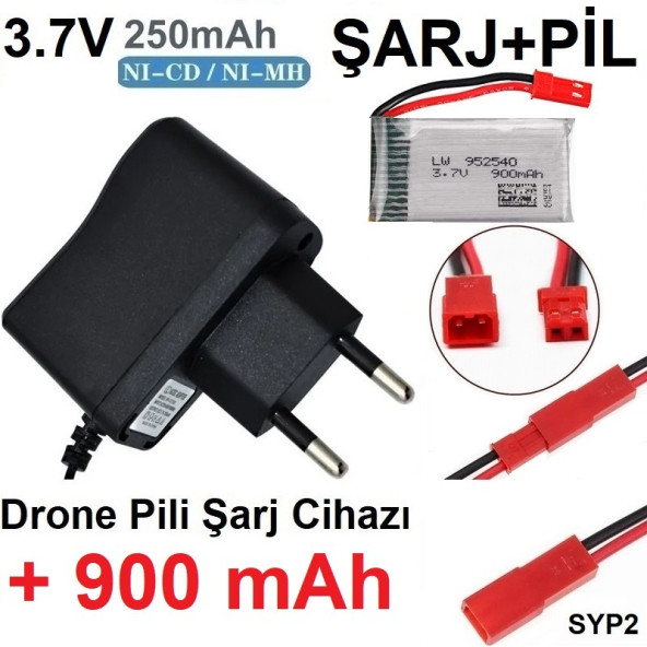 Drone Pili Şarj Cihazı + 900 Mah Pil Syp2 Ph Mx2.0 Fiş Güç Adaptörü 2 Yıl Garanti