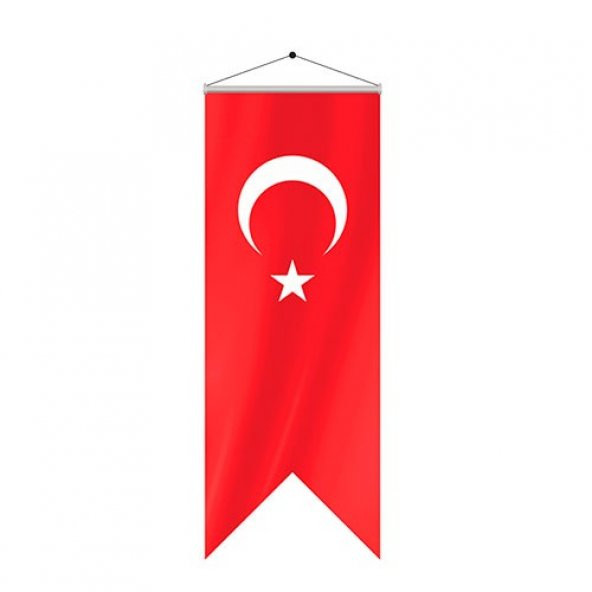 Türk Bayrağı Alpaka Kırlangıç  100x400 cm 5 Adet