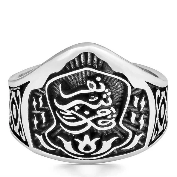 ​Gümüş Nali Şerif Başparmak Erkek Yüzük SL5222 - Resim 5