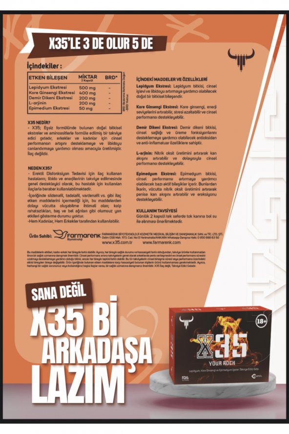 X35 Cinsel Performans Destekleyici 10 Kapsül - 3