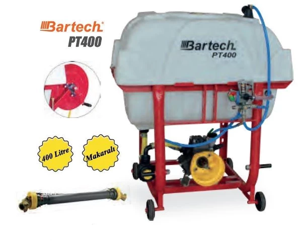 Bartech PT400 Makara ve Şaftlı Pülverizatör 400 Litre