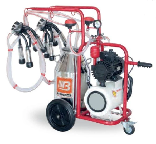 Bartech Universal Kuru Pompa Çift Süt Sağım Makinesi 40 Litre Paslanmaz Güğüm - 1