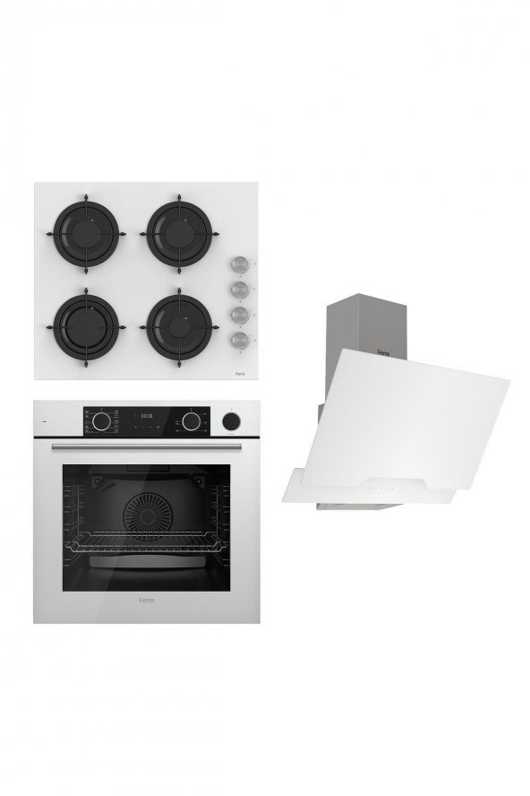 Ferre Steamart&fryart Serisi Buharlı Pişirme Beyaz Set (cs206 + Xe64cb +d064 )