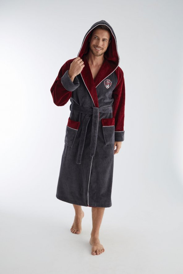 SPEEDWAY Nakış Triga Bukle  Bambu Cotton Erkek Bornoz - 2