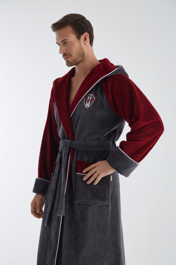 SPEEDWAY Nakış Triga Bukle  Bambu Cotton Erkek Bornoz - 5